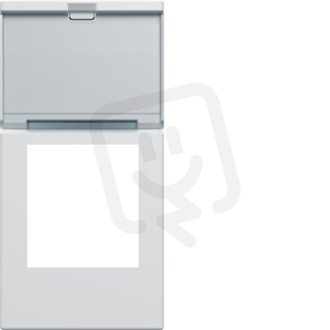 Krytka datové zásuvky s popis. polem gallery, 22,5x45 mm, bílá BERKER WXD205B