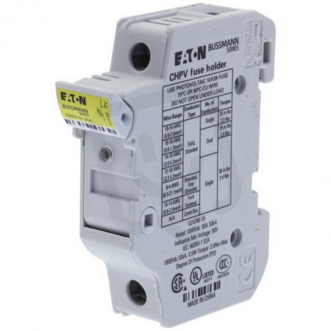 Pojistkový odpojovač Eaton CHPV1IU 1-pole, 1000V DC / 30A,C10(10x38mm)