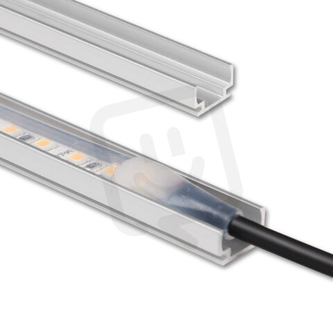 Přisazený hliníkový profil PL2 15x8mm bez difuzoru 1m MCLED ML-761.144.74.1