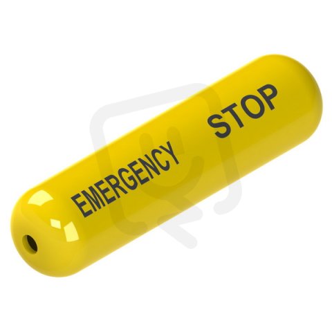 PIZZATO signální indikátor na lanko, popis ''EMERGENCY STOP''