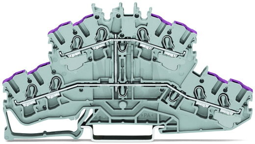 4vodičová dvojúrovňová svorka 8vodičová průchozí svorka L šedá WAGO 2002-2408