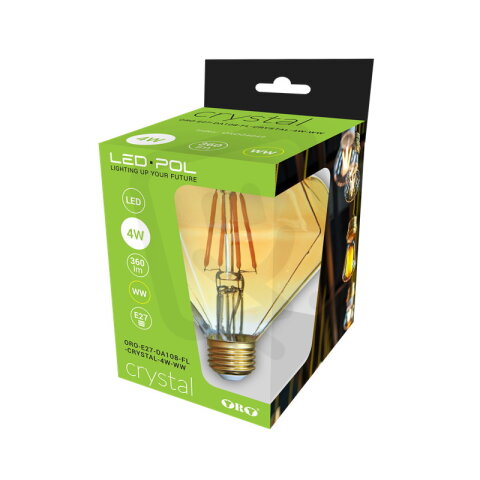 ORO-E27-DA108-FL-CRYSTAL-4W-WW