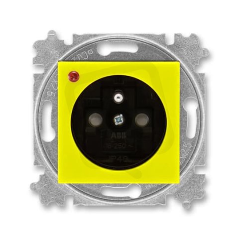 Zásuvka s přepěťovou ochranou 5599H-A02357 64 žlutá/kouřová černá Levit ABB