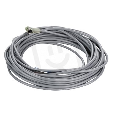 Kabel PVC s konektorem M8 zahnutý zásuvka,3 piny PNP L=10m XZCPV0766L10