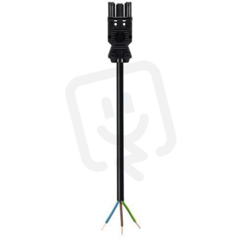 kabel s jedním konektorem gesis, 3-pól, 3*1,5mm2, zásuvka, délka 7m, černý