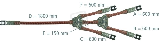 Uzemňovací a zkratovací souprava 1pól 50mm2 s nalis. koncovkami DEHN V7GN8WU