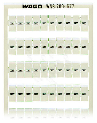 Popisovací karta WSB s potiskem N (100×) neflexibilní bílá WAGO 209-677