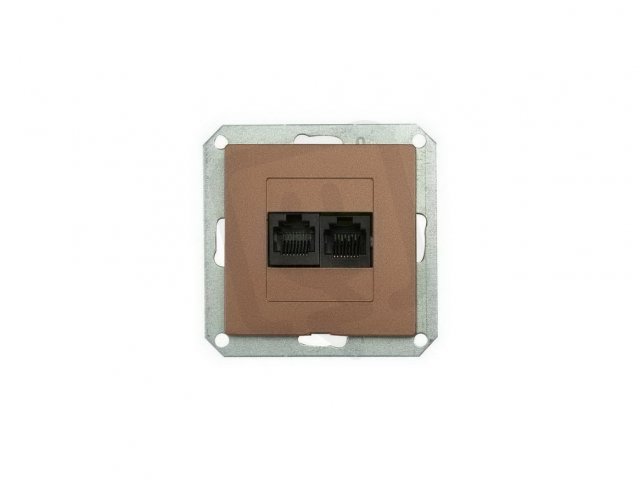 PREMIUM 2 PC/6 M-A Zásuvka komunikační 2x8 pin KAT. 6 GREENLUX GXKP351