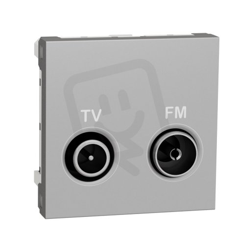 Zásuvka NOVÁ UNICA TV/R individuální, 11 dB, 2M, Aluminium SCHNEIDER NU345130