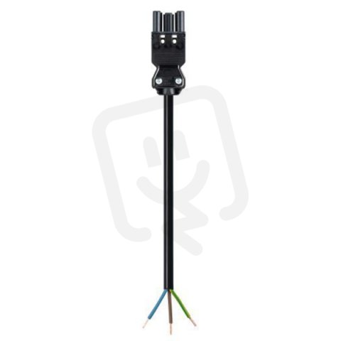 kabel s jedním konektorem gesis, 3-pól, 3*2,5mm2, zásuvka, délka 3m, černý