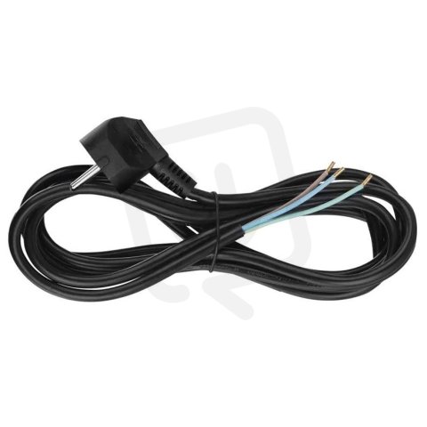 Přívodní kabel FLEXO H05VV-F 3G2,5C s úhlovou vidlicí 3m černá PVC