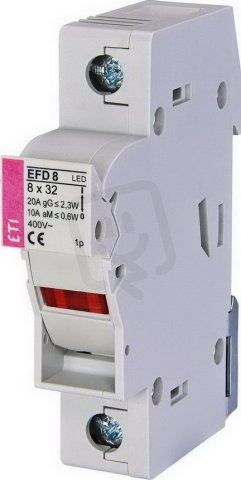 Pojistkový odpínač EFD 8 1p LED 20A 400V AC pro CH8 gG/aM ETI 002520011