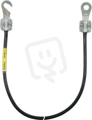 Uzemňovací vodič 16mm2/L 3,0m černý s kabelovými oky (D)M10 a (B)M8/10
