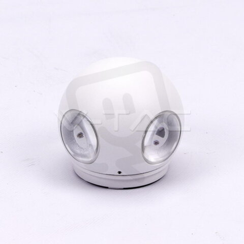 4W LED Wall Light White Body Round 3000K