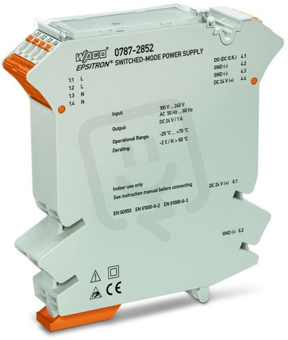 Spínaný napájecí zdroj 1fáz. 24V DC 1 A WAGO 787-2852