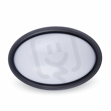 8W Dome Light Oval Black Body Natural Wh