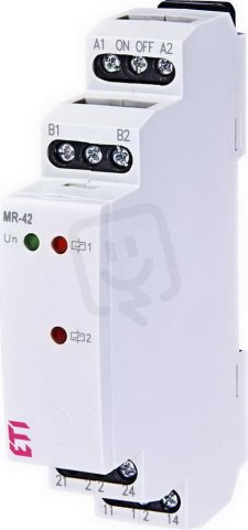 Paměťové krokovací relé MR-42 UNI, 2xCO,16A, 12-240V AC/DC ETI 002470008