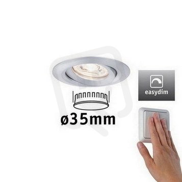 LED vestavné svítidlo Nova mini Plus EasyDim výklopné 1x4,2W 2.700K hliník 230V