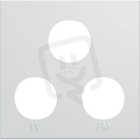 Krytka TV-R-SAT zásuvky gallery, 45x45 mm, bílá BERKER WXD256B