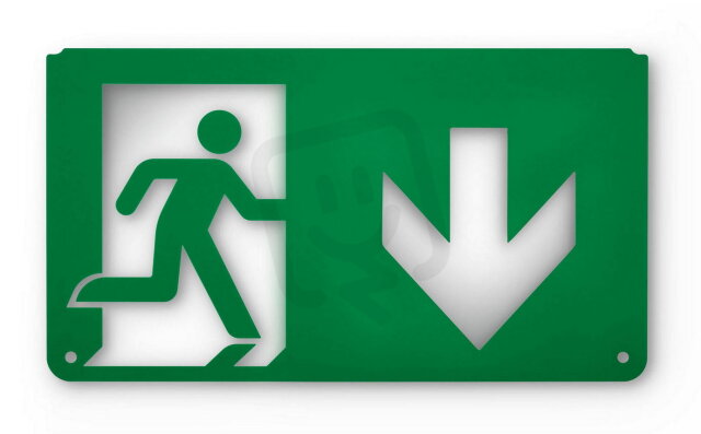 EM159Z WL/CM EXIT SIGN LEGEND DOWN PHILIPS 871869979907600