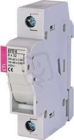 Pojistkový odpínač ETI EFD 8 1p AD 20A 400V AC s adaptérem pro CH8 gG/aM