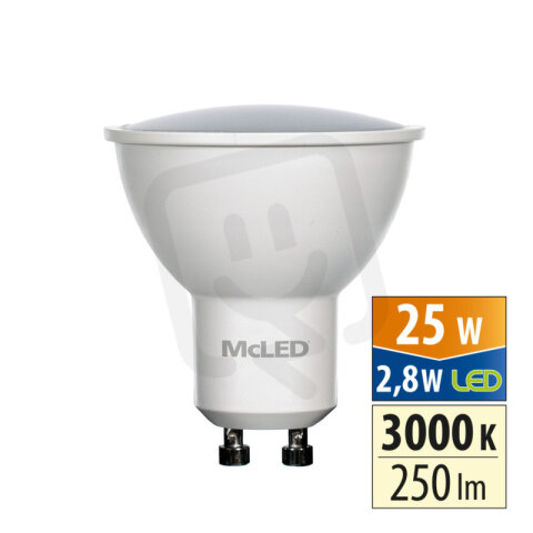 LED žárovka GU10, 2,8W, 3000K, CRI80, vyz. úhel 110°, use 360° 250lm