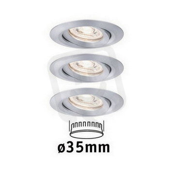 LED vestavné svítidlo Nova mini výklopné 3x4W 2.700K hliník broušený 230V 94297