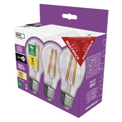 LED žárovka Filament A60 E27 3,8W (60W) 806 lm teplá bílá EMOS ZF5147.3