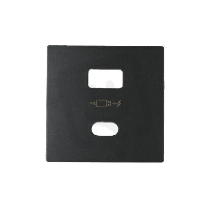 Kryt pro USB nabíječku typu A+C, grafit KONTAKT SIMON 8201296-038