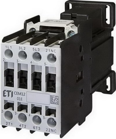 Motorový stykač CEM12.01-220V DC, 3p, 3xNO+1xNC,25A/12A ETI 004643211