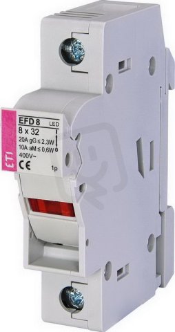 Pojistkový odpínač ETI EFD 8 1p LED AD 20A 400V AC s adaptérem pro CH8 gG/aM