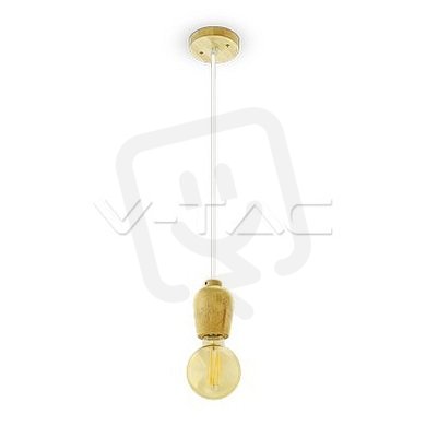 Závěsné svítidlo V-TAC Wooden White Wire VT-7778