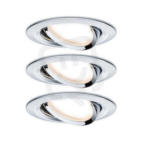 Vestavné svítidlo LED Nova kruhové 3x6,5W GU10 chrom nastavitelné 934.34 93434