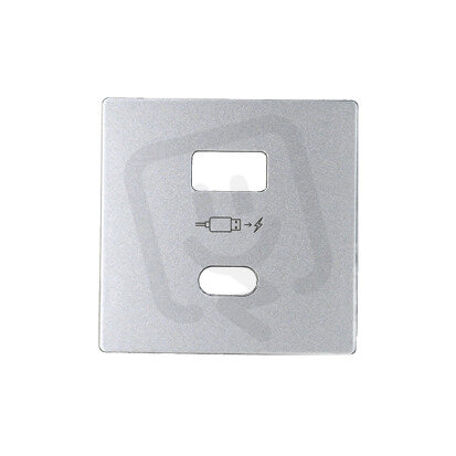 Kryt pro USB nabíječku typu A+C, hliník KONTAKT SIMON 8201296-093