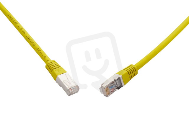 10G patch kabel CAT6A SFTP LSOH 10m žlutý non-snag-proof SOLARIX 28841009