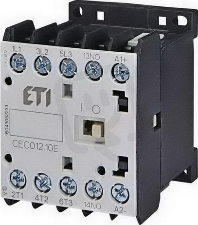 Miniaturní stykač ETI CEC012.10-110V-50/60Hz 3p 4xNO 22A(AC1)/12A(AC3 400V)