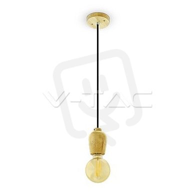 Závěsné svítidlo V-TAC Wooden Black Wire VT-7778