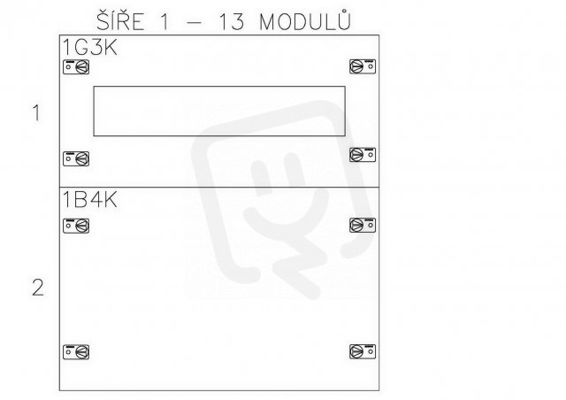 Konstrukce instalační 1-7, plastové panely SCHRACK CSIL129107