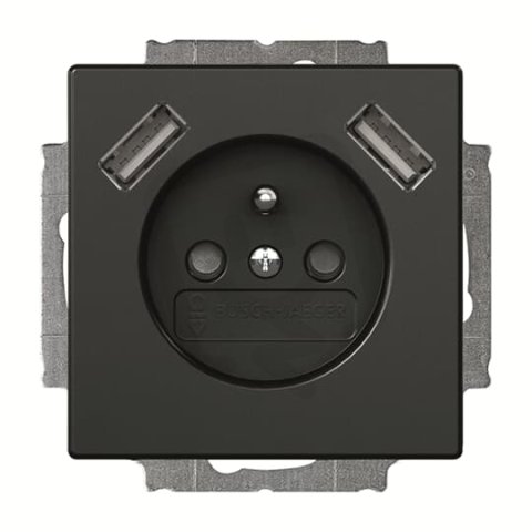 ABB 2CKA002017A1894 zásuvka 2x USB mech.čern