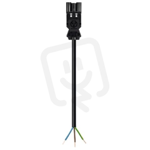 kabel s jedním konektorem gesis, 3-pól, 3*1,5mm2, vidlice, délka 0,3m, černý