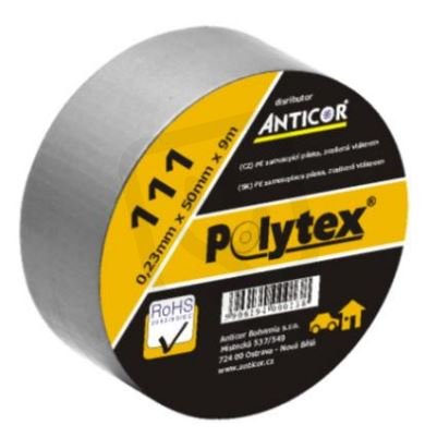 Instalační páska ANTICOR 111 Polytex 75mm x 50m stříbrná