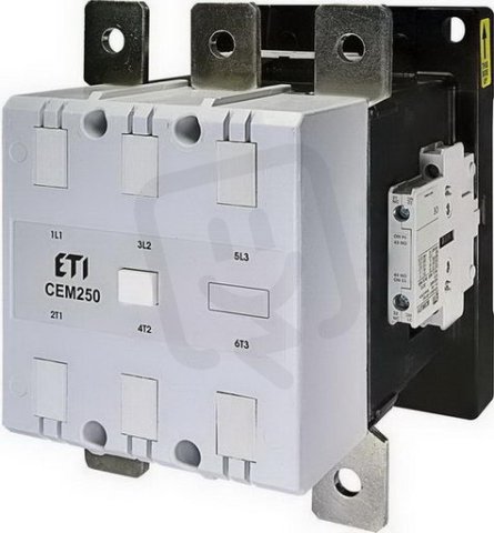 Motorový stykač ETI CEM250E.22-250V-50/60Hz, 3p, 3xNO+2x (1xNO+1xNC),350A/250A