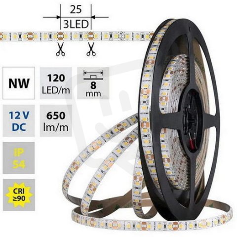 LED pásek SMD2835 NW 120LED/m 5m, 12V, 9,6 W/m MCLED ML-121.853.60.0