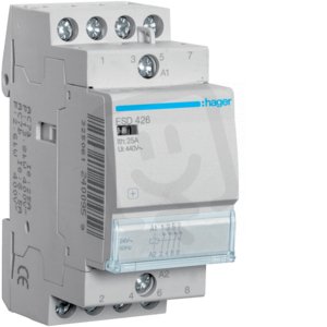 Stykač 25A, 4R, 24V AC /ES432/ HAGER ESD426