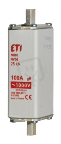 Nožová pojistka NH00 gB 85/25A/1000V ETI 004182475