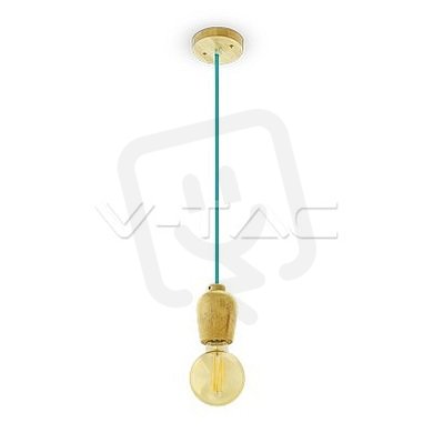 Závěsné svítidlo V-TAC Wooden Blue Wire VT-7778