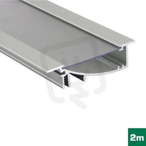 AL profil FKU40 H/UX pro LED, s plexi, 2m, elox FK TECHNICS 4737614-S