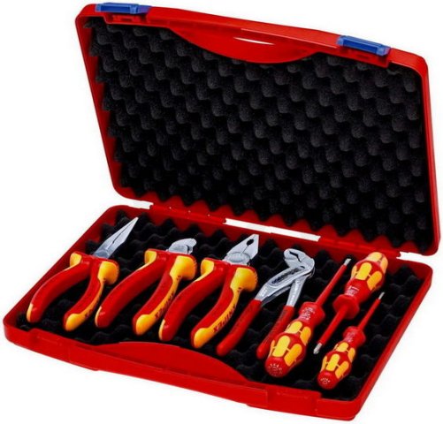 Sada Tool Box Electric 2 ČERVENÁ 7-dílný KNIPEX 00 21 15