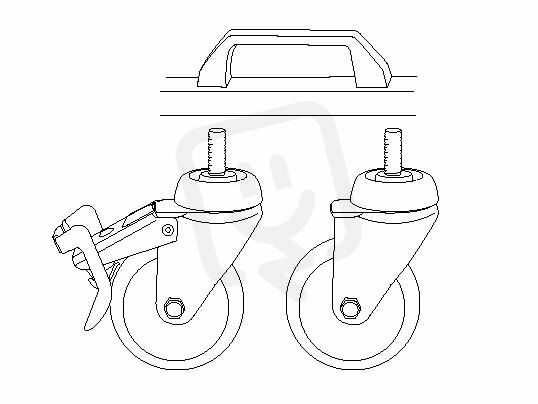 Transportní kolečka k TOOLRACK TRD CIMCO 412369