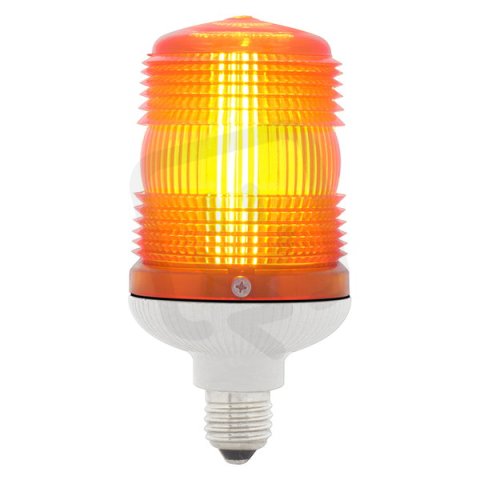 SIRENA Maják zábleskový MINIFLASH X 110 V, AC, IP54, E27, oranžová, světle šedá